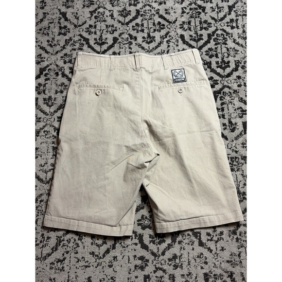 Dixxon Mens Khaki Shorts D Flexx Waistband Front Slash Back Button Pockets 32 - Picture 8 of 8